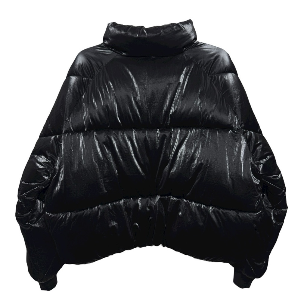 NWOT Noisy May Glossy Shiny Puffer Coat Jacket Size XL Black Winter Ski Snow - Picture 4 of 9